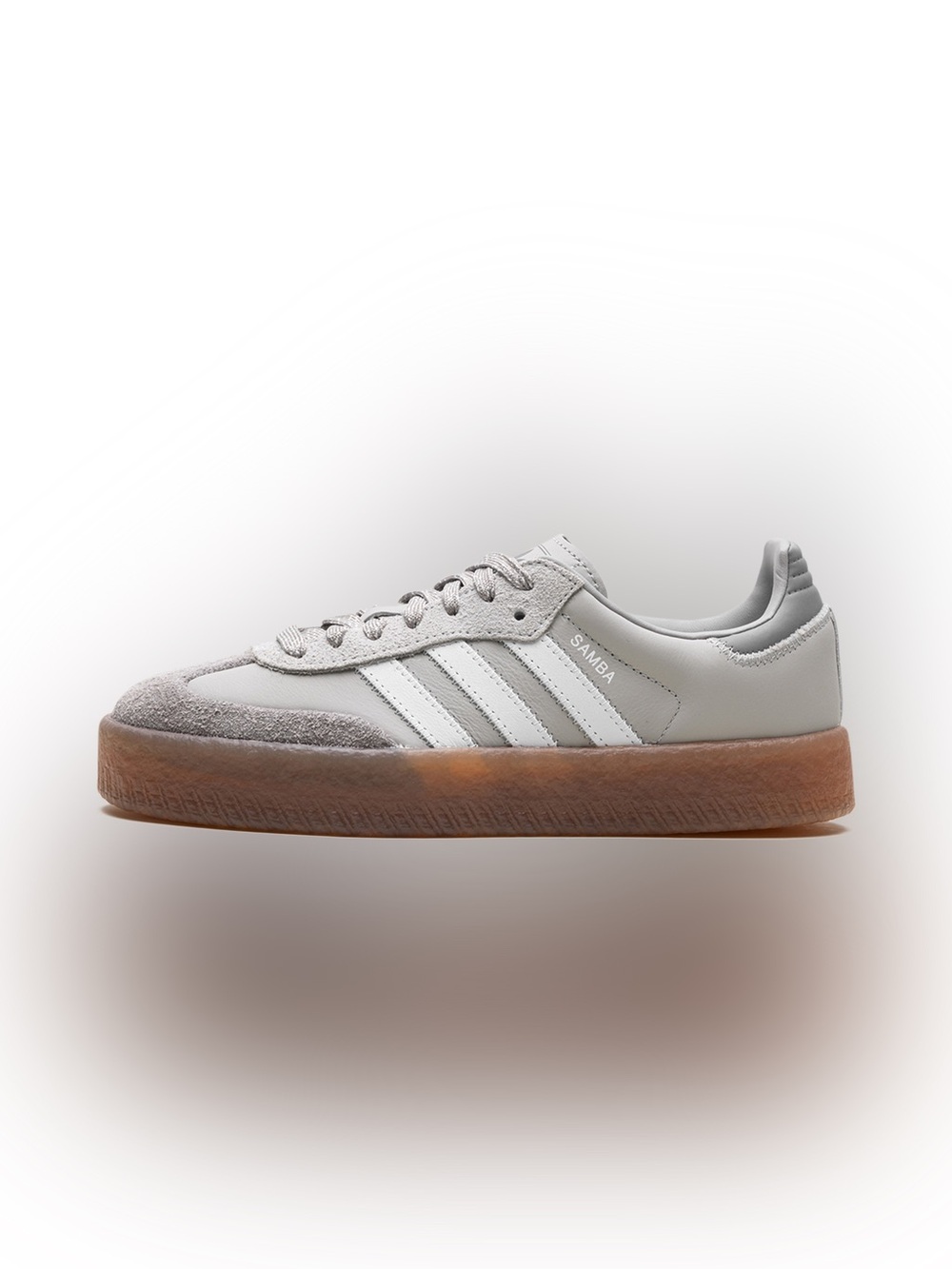 adidas Sambae Platform Sneakers - Gray with Gum Sole